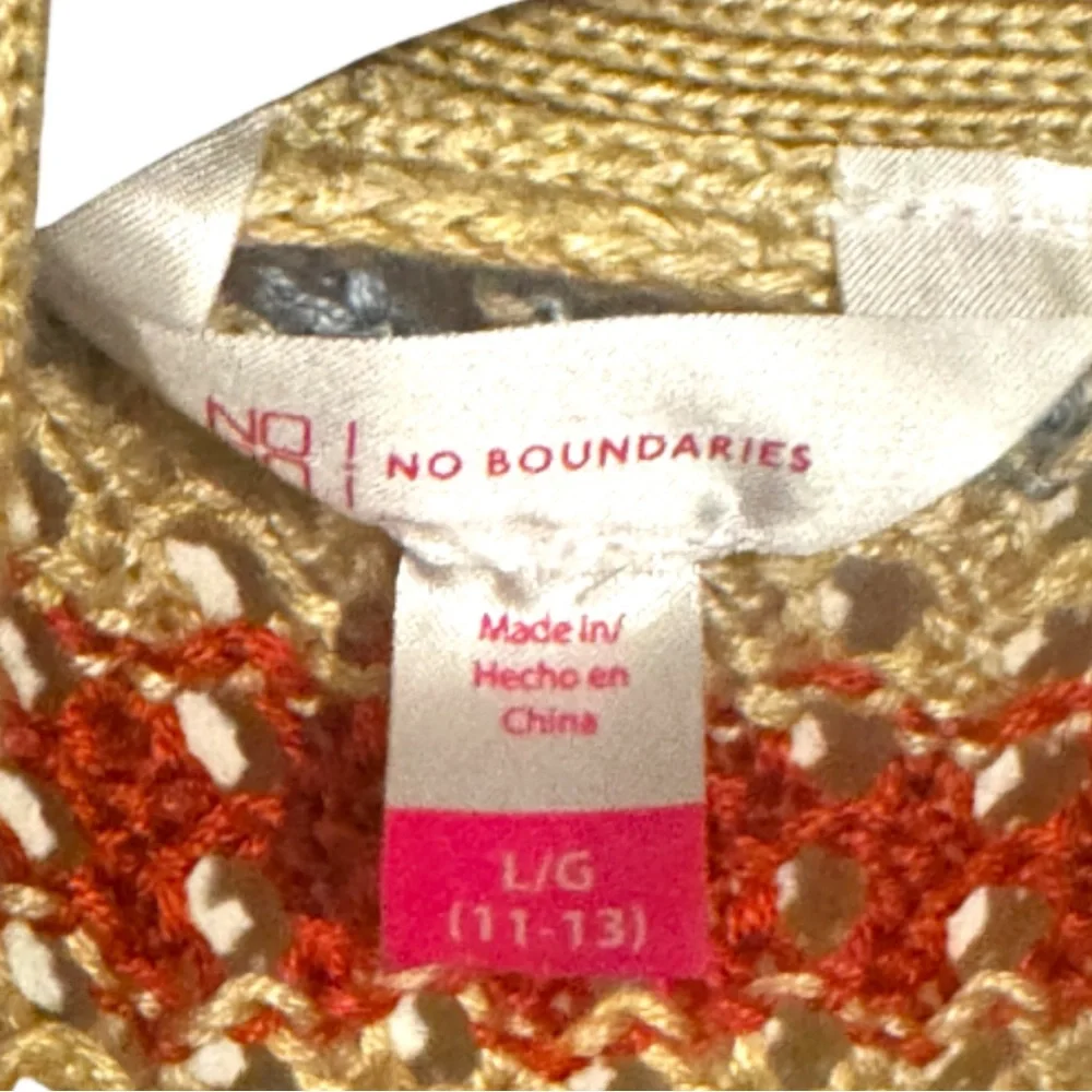 No Boundariea- Autumn color Striped Juniors Sweater Size Lg (11-13) - Picture 3 of 3